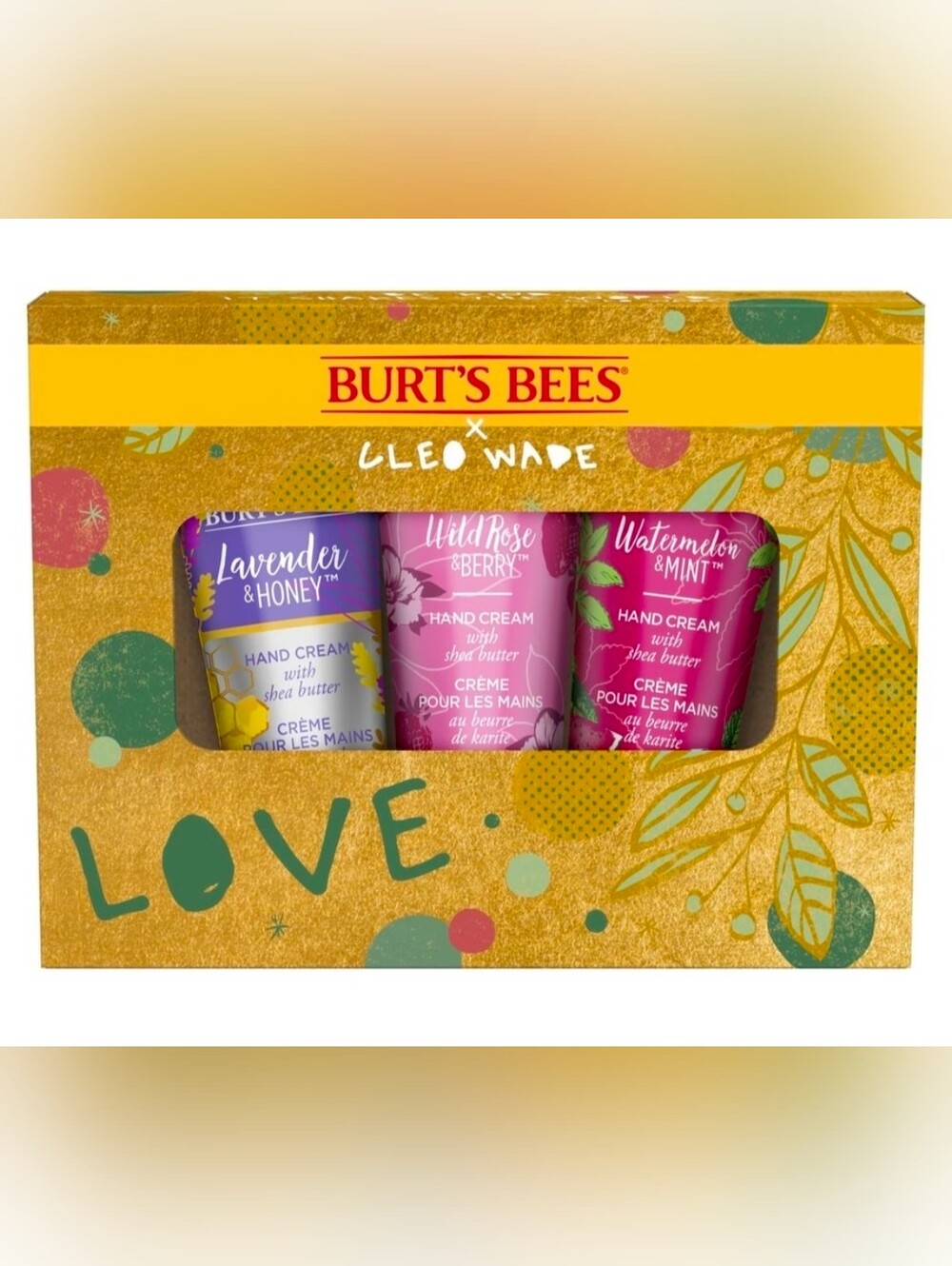 NIB Burt's Bees x Cleo Wade Hand Cream Trio Gift Set - Limited Edition